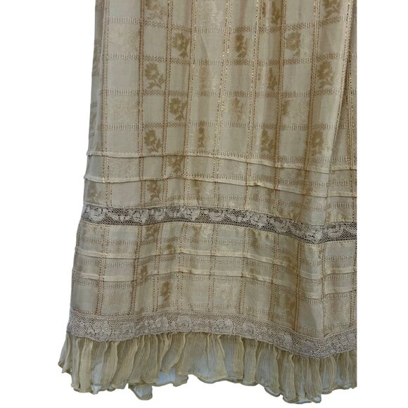 RARE Free People Y2K Ruffle Sleeve Empire Waist Boho Prairie Lace Midi Dress - Picture 13 of 16